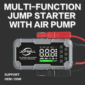 Fabricante Arrancador de batería multifunción 20000mAh con compresor de aire, banco de energía de emergencia para vehículos de 12 voltios, OEM/ODM