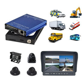 DVR Seluler Kamera AHD 4 Kanal dengan 4G LTE GPS WIFI G-Force untuk Manajemen Armada