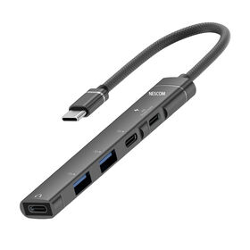 Portable USB 3.0 & USB-C Hub with SD/TF Reader, Tinned Copper Shielding, and Universal Compatibility