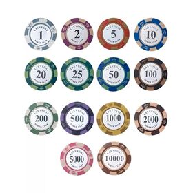 Custom Poker Chips Set Plastic Casino Gaming Chips Bulk Poker Chips with Logo for Promotional Events