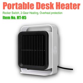 Portable Fan Heater with 2-gear Heating control, with Rocker Switch, overheating protection