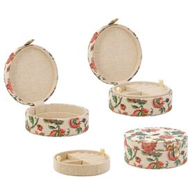 Boîte à bijoux en tissu de velours floral à prix d'usine, idéale pour ranger bagues, bracelets et colliers