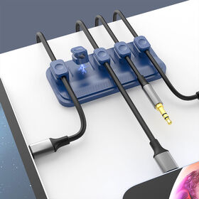 Magnetic Cable Clips Organizer Multipurpose with 5 Cable Clip Buckles Cable Management for Office Car Home Magnet Cord Holder