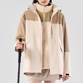 Winterjacke mit individuellem Firmenlogo, Kapuze, Alltagstauglich, Outdoor, Freizeitkleidung mit Logo auf der Vorderseite