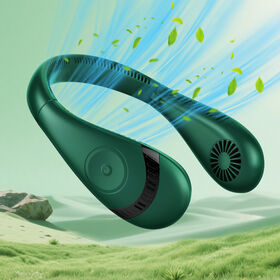 Neck hanging fan with three speed adjustable charging suitable for outdoor sports and office use, supporting OEM rapid cooling
