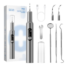 Kit de Blanqueamiento Dental Portátil Recargable con Luz LED, Limpiador Dental Ultrasónico para Remover Manchas y Sarro