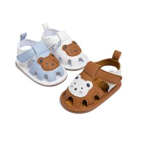 Vente en gros de chaussures de bébé à la mode sans pantoufles, sandales et chaussons de plage Eva pour enfants, jolies chaussures d'été pour bébés avec décoration d'ours