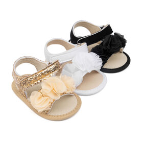 Bébé fille premier marcheur chaussures bébé sandales d'été avec volants semelle souple