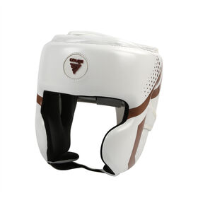 Professional Full-Coverage Leather Kick Boxing Helmet for Adults Men Women Sanda Combat Beam Nose Protection Full-Face