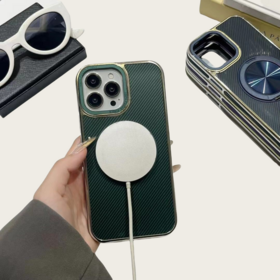 Ultra-thin Aramid Carbon Fiber Phone Case with MagSafe Phone Cover With Ring