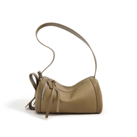 Bolsas de Ombro Portáteis Tipo Almofada na Moda para Mulheres, Bolsas Transversais Clássicas de Couro de Vaca