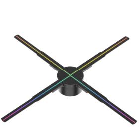 Ventilateur d'affichage LED holographique 3D compact en gros avec projection de couleurs vives pour la publicité sur le lieu de vente