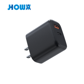 Chargeur Mural Intelligent GaN 65W 2 Ports USB-C PD - Adaptateur de Charge Rapide pour Téléphone Mobile