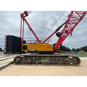 China Top Brand 200 Ton 67m Boom Hydraulic Crawler Crane SCC2000A With 200t/80t/13.5t Lifting Hook For Sale