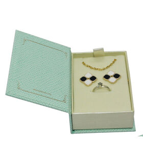 صندوق مجوهرات بسعر المصنع بالجملة، صندوق أقراط، دعم شعار مخصص وحجم لعرض المجوهرات