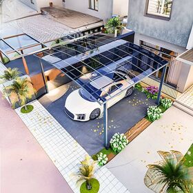 Outdoor Sun Shade Designs Outdoor Polycarbonate Roof Parking Cantilever Aluminium Frame Car Port Garage Canopy Aluminum Carport