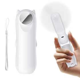 Rechargeable Portable Handheld Fan - 3-Speed Strong Airflow, Ultra Quiet Mini Fan for Travel Beach Office