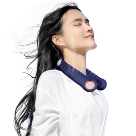 USB neck hanging fan - rechargeable 3-speed mini fan, portable and quiet, suitable for travel, office and outdoor use