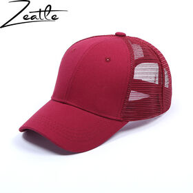 OEM Mesh Back Baseball Cap High Crown Foam Trucker Hat 5 Panel Snapback Plain Gym Hat Skateboard Surf Hat