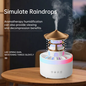 Wholesale 300ml Raindrop Aromatherapy Diffuser Factory Customized Design LED Light Ultrasonic Essential Oil Humidifier 2025 New