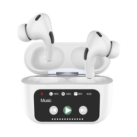 Earphone TWS ANC Kualitas Bagus Bluetooth 5.0 Peredam Kebisingan Aktif, Headphone dengan Casing Pengisian Nirkabel Latensi Rendah