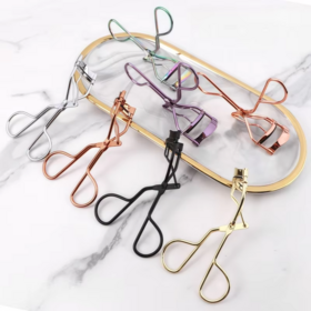 12 Colors shiny Rose Gold Private Label Eyelash Curler Re-lift Instant Lashes Curler With Silicone Refill Pads