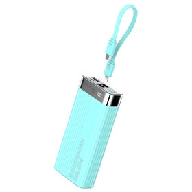 KONFULON Nuevo Power Bank de 20000mAh y 20W de Carga Rápida con Cable Incorporado y Cable Desmontable Bidireccional que Admite Carga Bidireccional