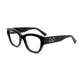 Gafas de acetato de alta calidad a precio de fábrica, monturas ópticas de ojo de gato de lujo, gafas de diseño