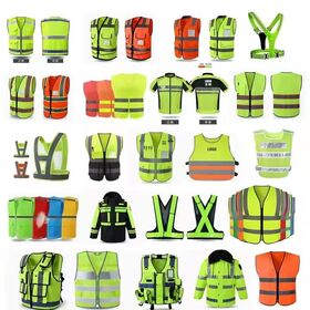 Customized Multi Color Yellow Orange Purple Gray Green Pink Black Red White Navy Blue Reflective Safety Vest With LOGO