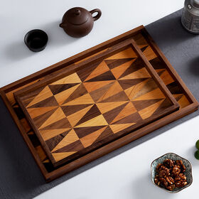 Customize Wooden Products Manufacturer-Wooden Serving Tray-wooden tray set-decorative wooden trays-large wooden trays rectangular