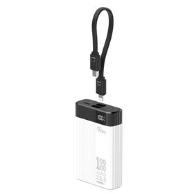JOKO Nouvelle Banque d'alimentation 10000mAh Charge Rapide 20W avec Câble Intégré, Câble Amovible Bidirectionnel, Support de Charge Bidirectionnelle