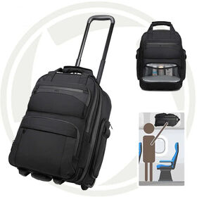 Mochila com Rodas Multifuncional Impermeável para Viagens de Negócios com Cadeado Antifurto e Rodas Giratórias para Aeroportos, Deslocamentos e Viagens de Fim de Semana