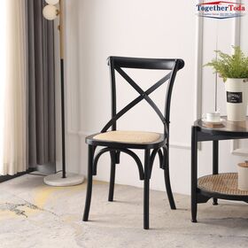 Metal Modern Weave Rattan Leisure Vintage Style X Cross Outdoor Furniture Chair for Dining Restaurant&Coffee House Dining
