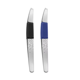 Stainless Steel Tweezers Non-Slip Silicone Grip Handle Eyebrow Tweezers