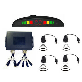 Manufacturer supply led display 14 sensors buzzer alarm rear front side parking sensor kit for Truck/Van/Bus