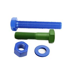 ASME 193 Gr B7 B16 Xylan 1070 1424 1014 Coating PTFE Stud Bolts 8.8 PTFE M22 M24 M30 M36 Stainless Steel Heavy Hex Bolt with Nut