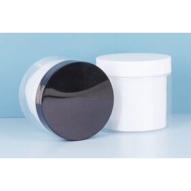 Pot double en plastique, pot double cosmétique en plastique