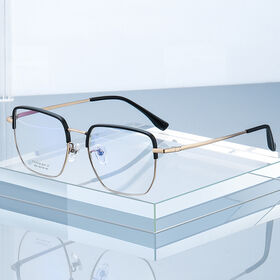 Gafas de moda cuadradas de titanio ligero con revestimiento IP, venta directa de fábrica, gafas al por mayor para unisex