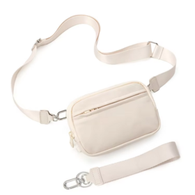 Riñonera Lulu de nailon para mujer, duradera, para exteriores, con asa de muñeca