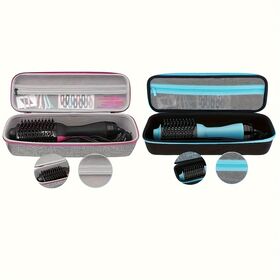 Portable hair curler Hair curling iron hard case - Black/Grey Surface waterproofing