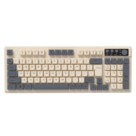 Clavier sans Fil 98 Touches Profil Bas Frappe Clavier Gaming à Membrane Bouton Multifonction pour Bureau Maison