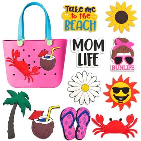 Grands Charms et Décorations de Chaussures et Sacs Personnalisables | Décor Amovible pour Crocs, Sacs de Plage, Sacs de Maman (Accessoires DIY)