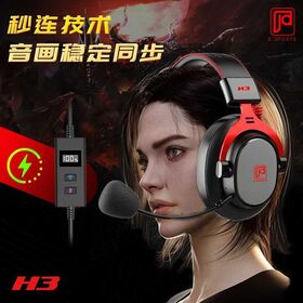 JINDUN H3 Bluetooth 5.3 Gaming Headset mit 30ms niedriger Latenz und ENC-Mikrofon für E-Sport