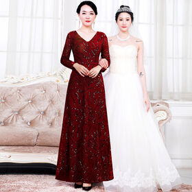 split sleeve formal dress A-line Pink Long Sleeve Prom Dress With Thigh Split Satin Evening Dres –  SELINADRESS