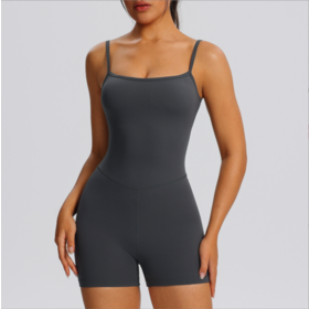 New Arrival Summer Sexy Plain Color Women Girls' Jumpsuits OEM Quick Dry Yoga Babysuits