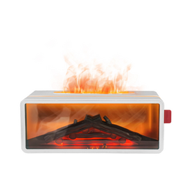 Modern Design 3D Simulation Home PP Plastic Desktop Aroma Diffuser New Cross-Border Remote Control Charcoal Fireplace Humidifier