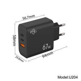 Bestseller Gan 67W Wandladegeräte USB C Schnellladeadapter für Handy-Ladegerät