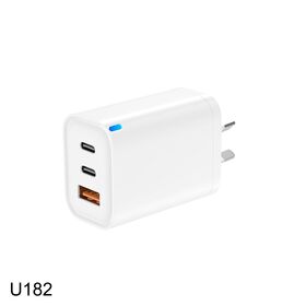 Cargador GaN PD67W 3 puertos tipo C teléfono celular USB C QC3.0 cargador de pared rápido tipo C adaptador cargador de teléfono móvil