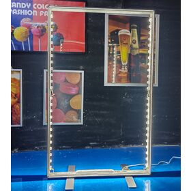 Quick assembly Frameless Advertising Light Boxes Fabric booth frame LED Exhibition reception desk Textile Lightbox for Trade Show