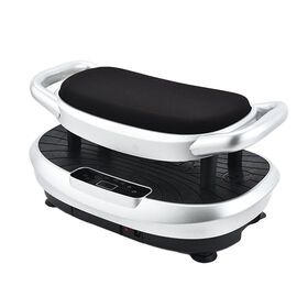 PBYRD Machine d'exercice à plaque vibrante portable pour le drainage lymphatique, 9 modes automatiques prédéfinis pour la perte de poids, avec bandes de résistance, 99 niveaux